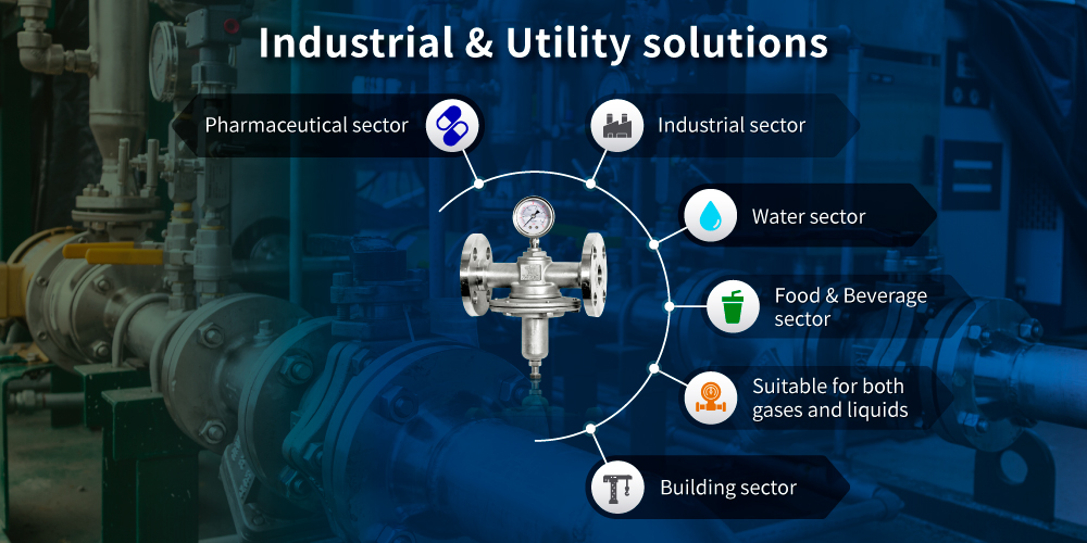 Applications of low pressure type pressure reducing valve Applications of Z-Tide low pressure type pressure reducing valve